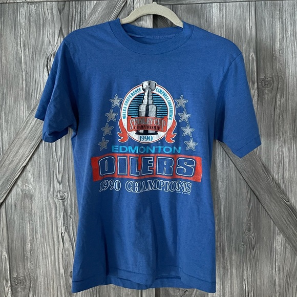 Tops - Edmonton Oilers 1990 Stanley Cup Champions Shirt